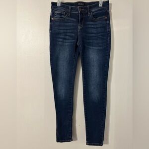 Judy Blue Jeans Women’s 7/28 Blue Skinny Mid-Rise Dark Wash Stretch Jeans